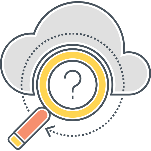 Cloud, search, magnifier, server, web icon, web service, business icon